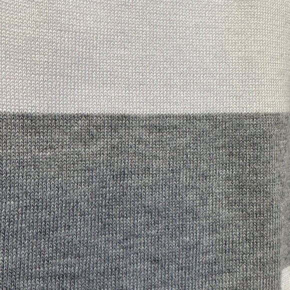 ✨Pink Rose Size L Cute Gray & White Striped Cowl Neck Sweater New ✨ - Picture 6 of 8